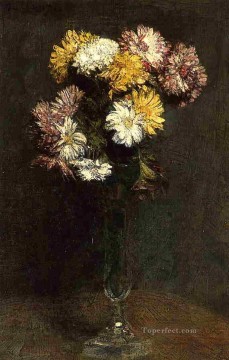  Chrysanthemums Painting - Chrysanthemums3 flower painter Henri Fantin Latour
